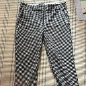 J. Crew Black and White Checkered Ankle Pants